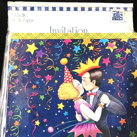 Vtg New Year’s Eve Invitation Mary Engelbreit - Picture 5 of 7